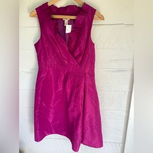 New Vintage J crew silk dress 6 8 10 dahlia wedding guest bridesmaid